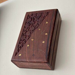 Handcrafted Indian Wooden Jewelry Box